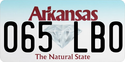 AR license plate 065LBO