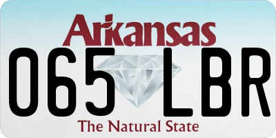 AR license plate 065LBR