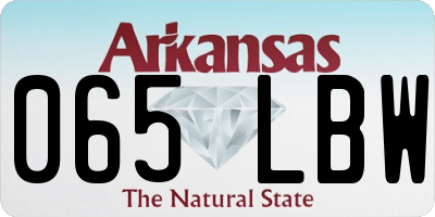 AR license plate 065LBW