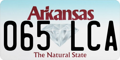 AR license plate 065LCA