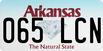 AR license plate 065LCN