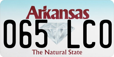 AR license plate 065LCO