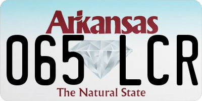 AR license plate 065LCR