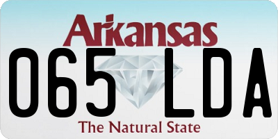 AR license plate 065LDA