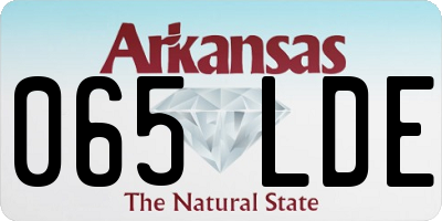 AR license plate 065LDE
