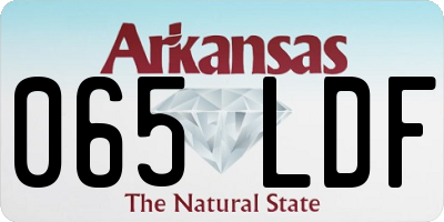 AR license plate 065LDF