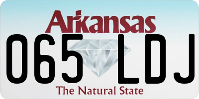 AR license plate 065LDJ