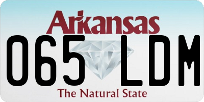 AR license plate 065LDM