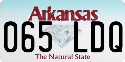 AR license plate 065LDQ