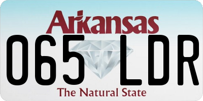 AR license plate 065LDR