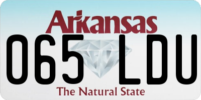 AR license plate 065LDU