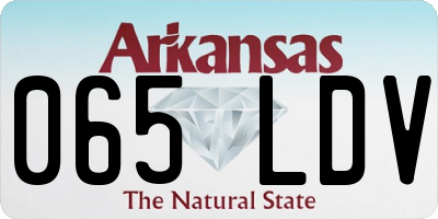 AR license plate 065LDV