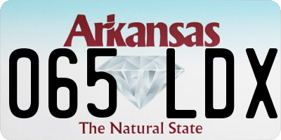 AR license plate 065LDX