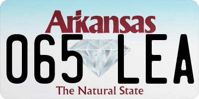 AR license plate 065LEA