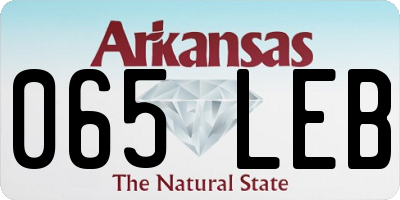 AR license plate 065LEB
