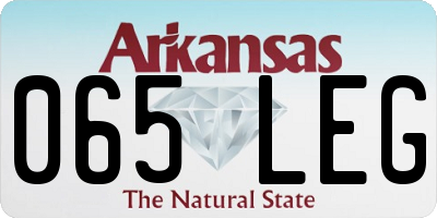 AR license plate 065LEG