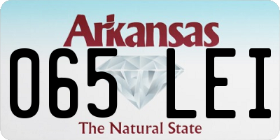 AR license plate 065LEI