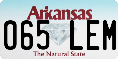 AR license plate 065LEM