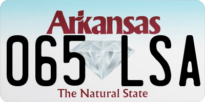 AR license plate 065LSA
