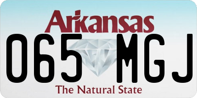 AR license plate 065MGJ