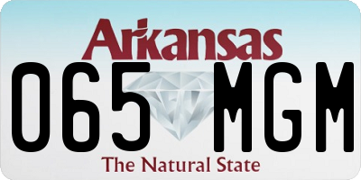 AR license plate 065MGM