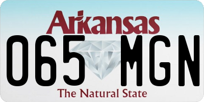 AR license plate 065MGN