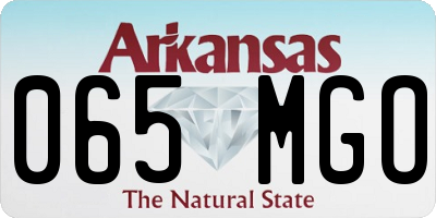 AR license plate 065MGO