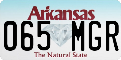AR license plate 065MGR