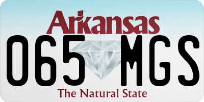 AR license plate 065MGS