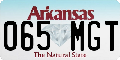 AR license plate 065MGT
