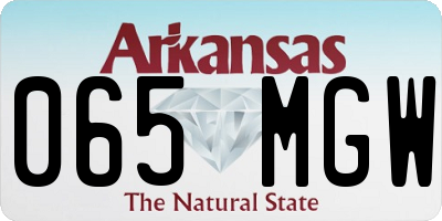 AR license plate 065MGW