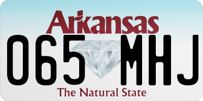 AR license plate 065MHJ