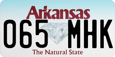 AR license plate 065MHK
