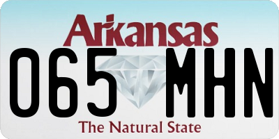 AR license plate 065MHN