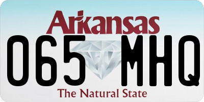 AR license plate 065MHQ