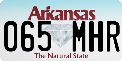 AR license plate 065MHR