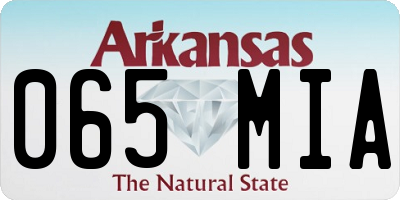 AR license plate 065MIA