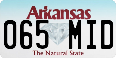 AR license plate 065MID