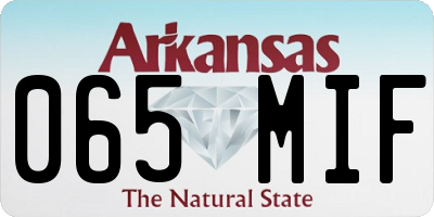 AR license plate 065MIF