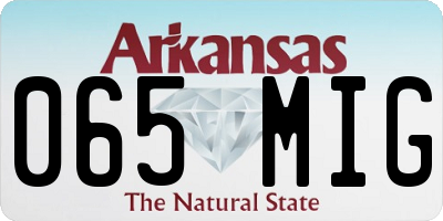 AR license plate 065MIG