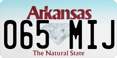 AR license plate 065MIJ
