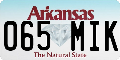 AR license plate 065MIK