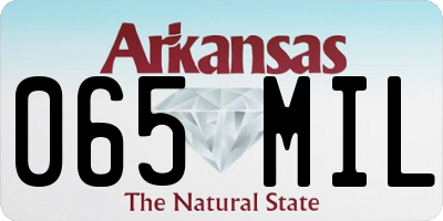 AR license plate 065MIL