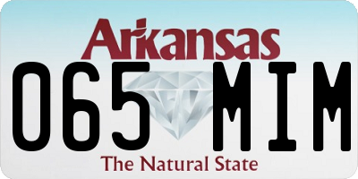 AR license plate 065MIM