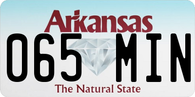 AR license plate 065MIN