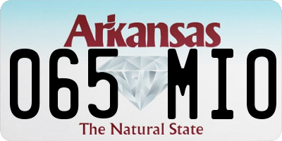 AR license plate 065MIO