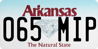 AR license plate 065MIP