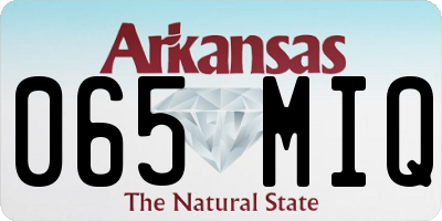 AR license plate 065MIQ