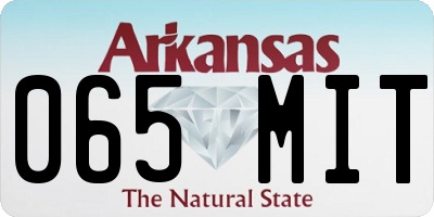 AR license plate 065MIT