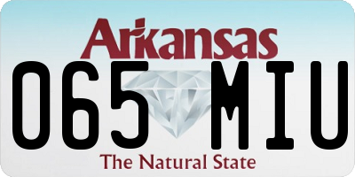 AR license plate 065MIU